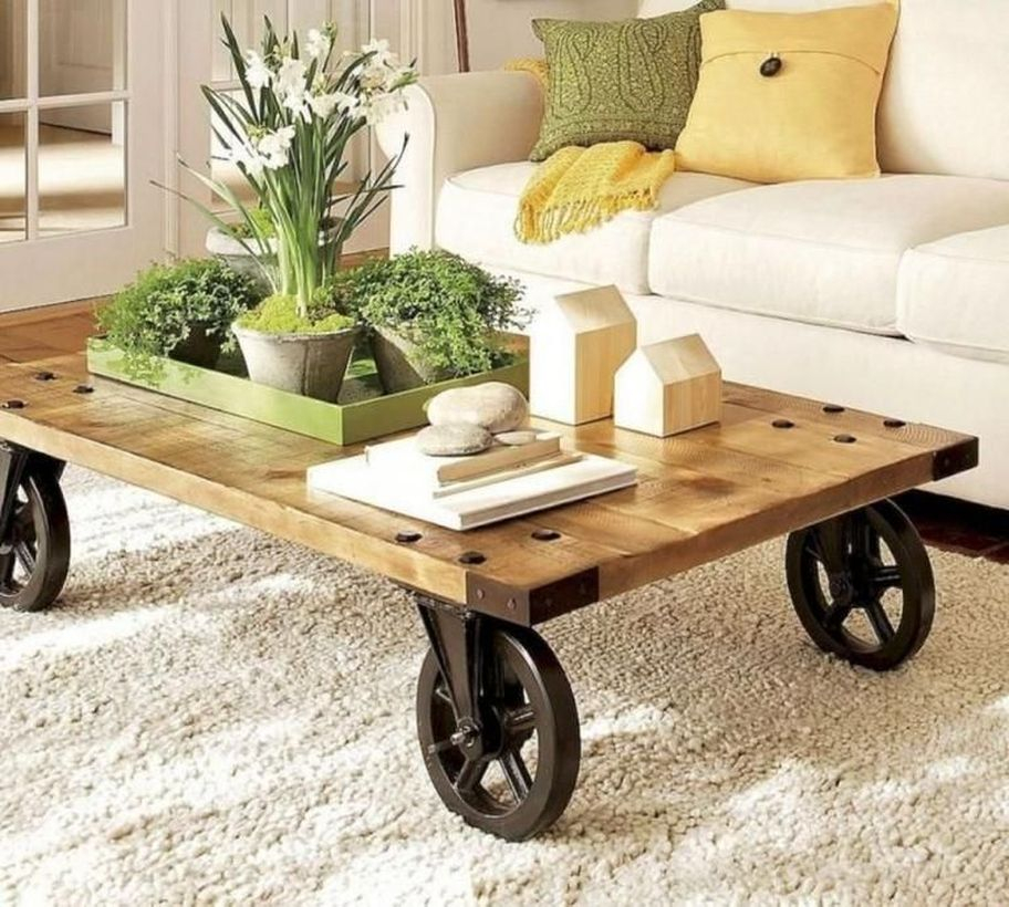 Unique wooden coffee table