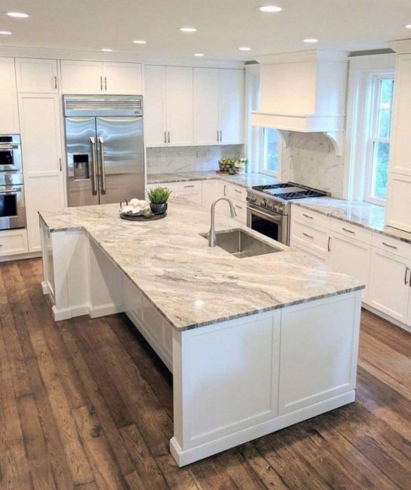 White marble countertop design with sink