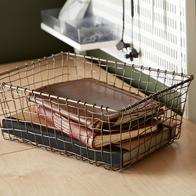 Wire basket to store basket