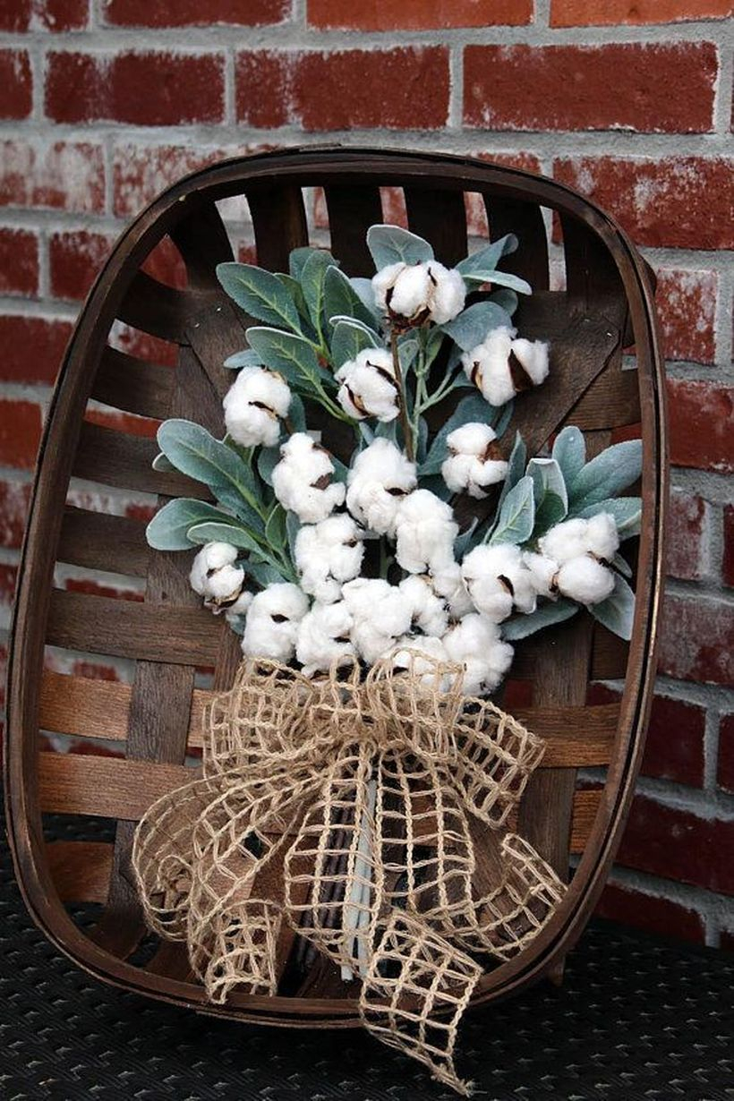 Wooden basket to store bucket flower