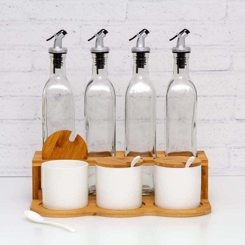 Wooden organizer to put jar