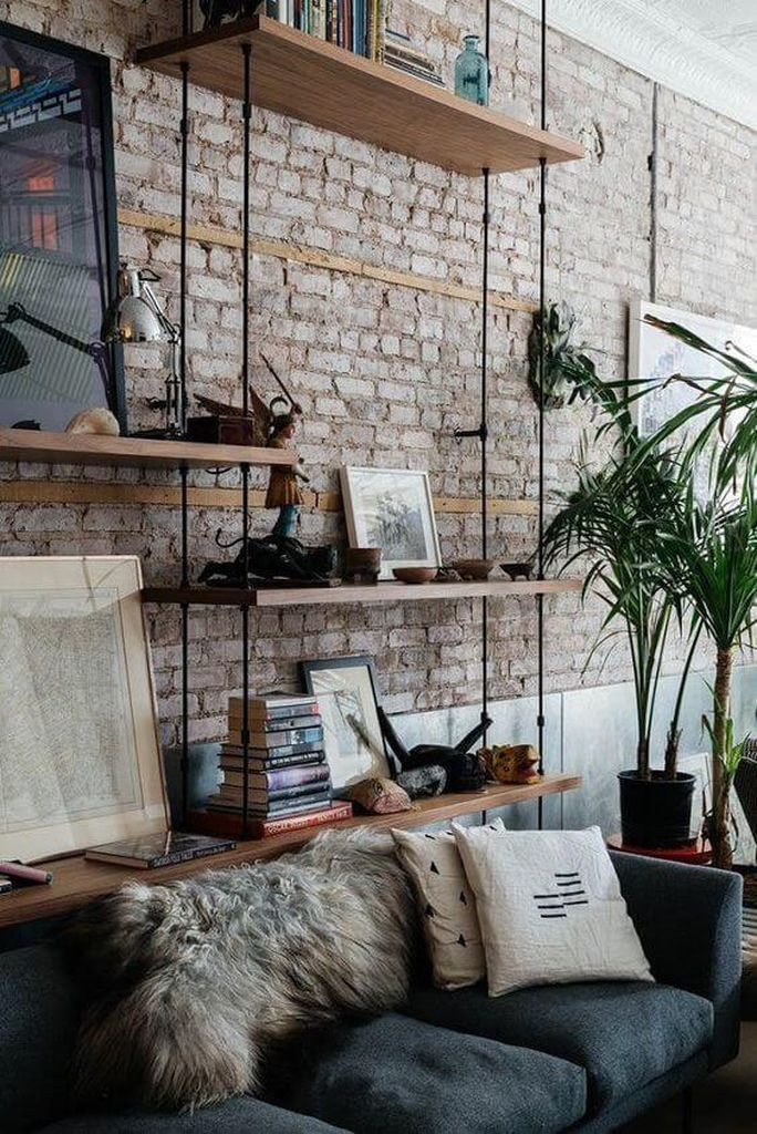 Diy shelves to perfect your living room