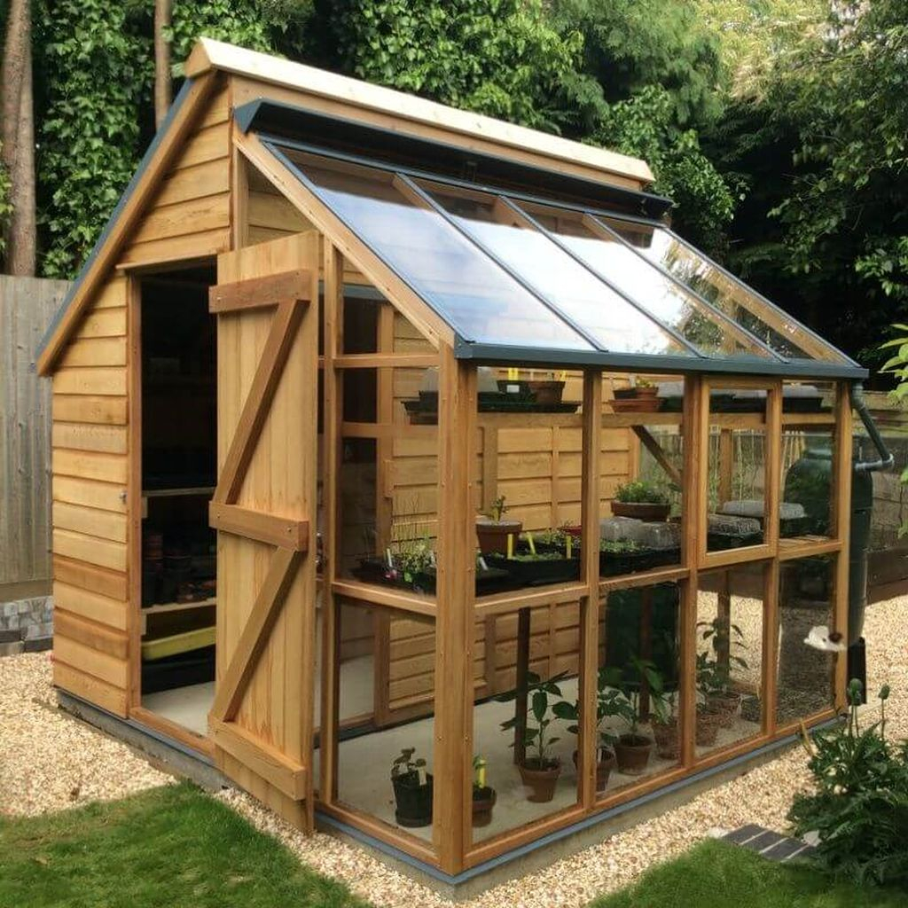 Greenhouse storage shed for your backyard