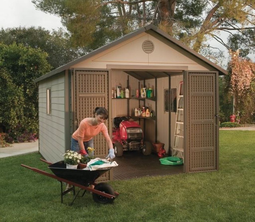 Modern storage shed for garden