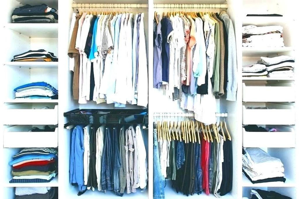 Simple storage for small bedroom with rack and hook to store your clothes to be more neat