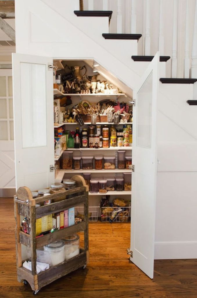 Small pantry under the stairs