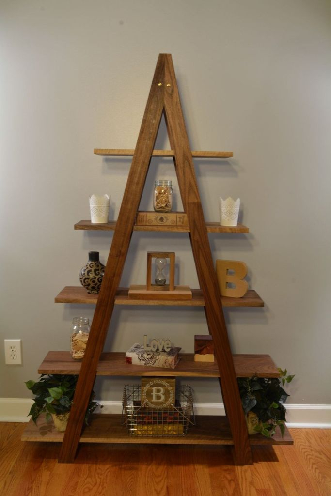Unique wooden shelves