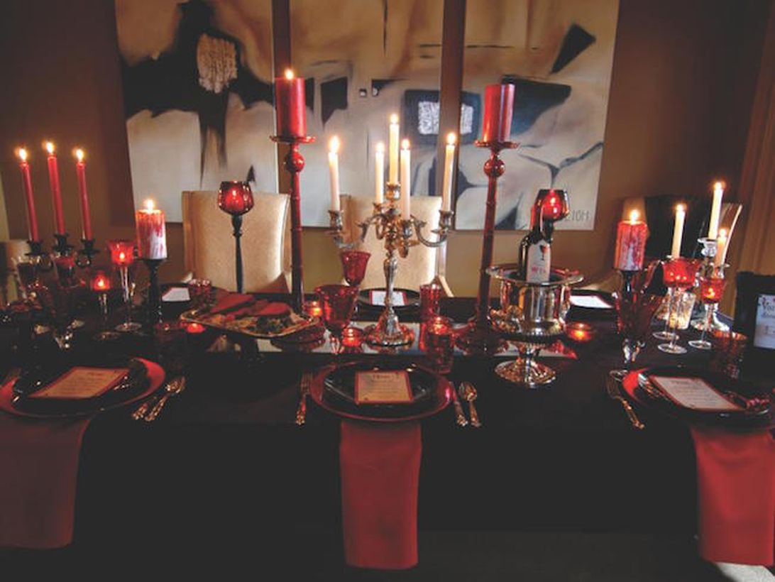 Vampire theme with classic candle holder