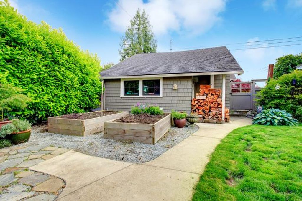 Wood storage shed