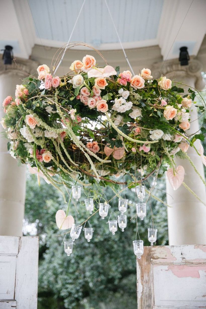 Boho flower chandelier ideas