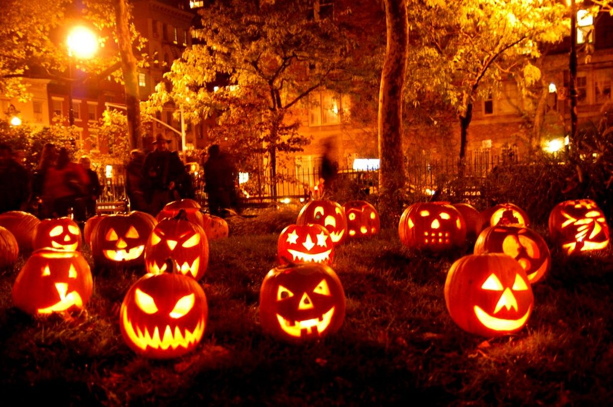Decorative lighting with pumpkin