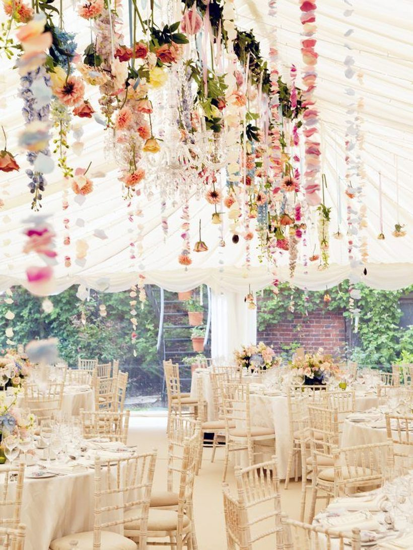 Hanging boho flower power decoration