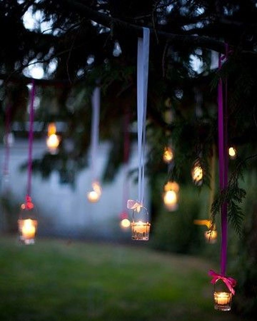 Hanging boho tealights decoration