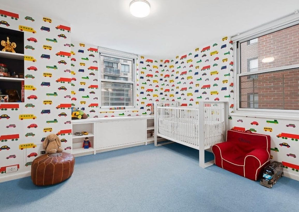 Large-nursery-for-baby-boys-with-all-car-theme-wallpaper-is-your-babys-favorite-toy