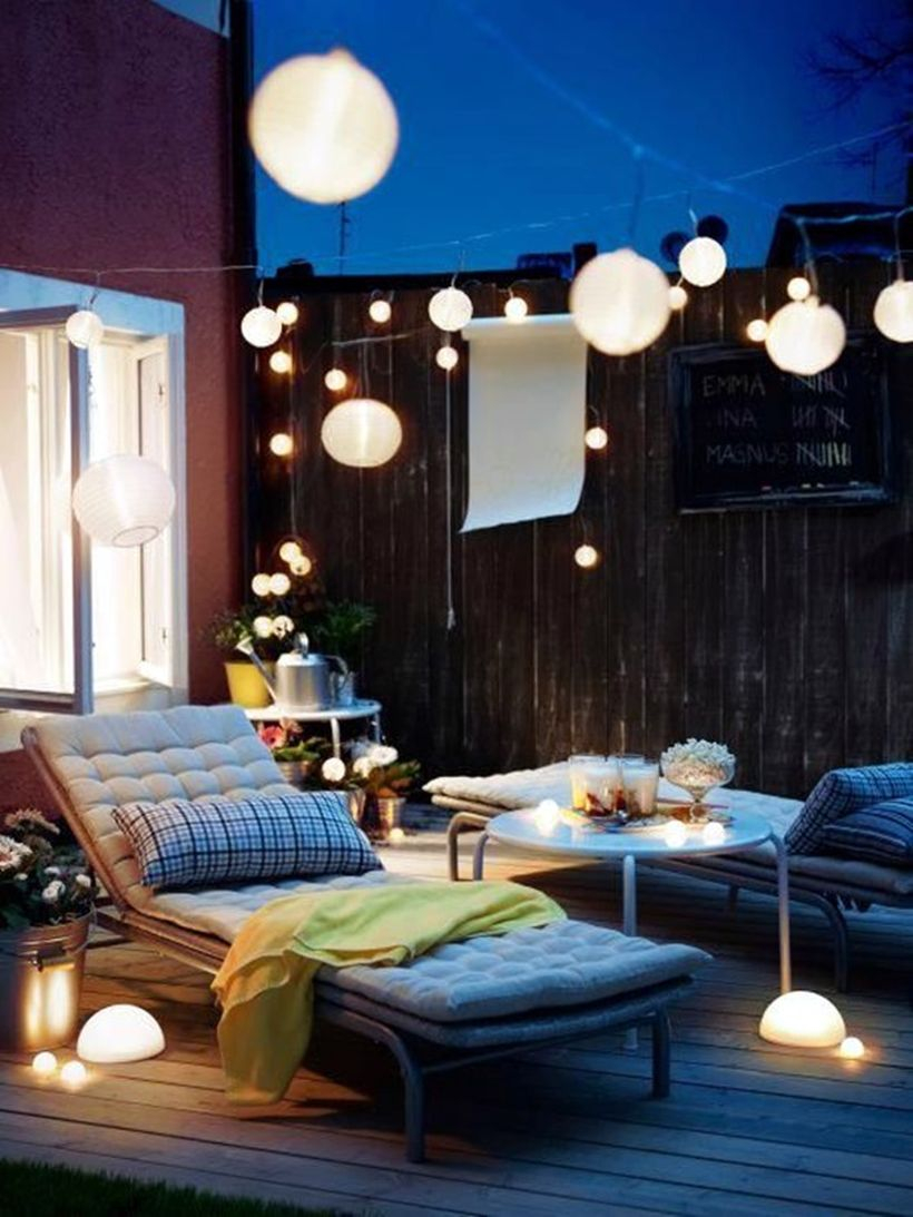 Round hangging string lamps decor