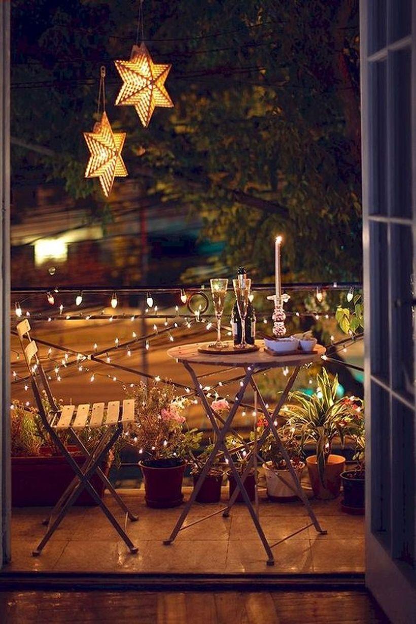 Star and hanging lamps decoration