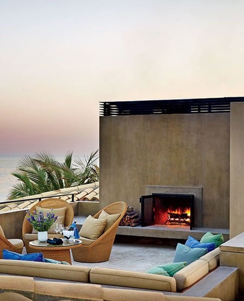 A-smart-seating-area-to-be-comfortable-when-gathering-with-an-l-shaped-sofas-and-beige-rattan-chair