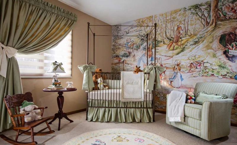 Ancient-natural-murals-and-nature-animals-for-kids-room.