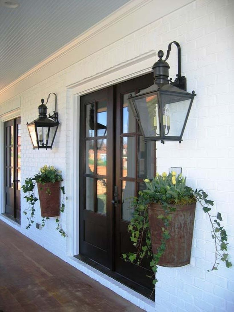 Farmhouse flower planters for front porch