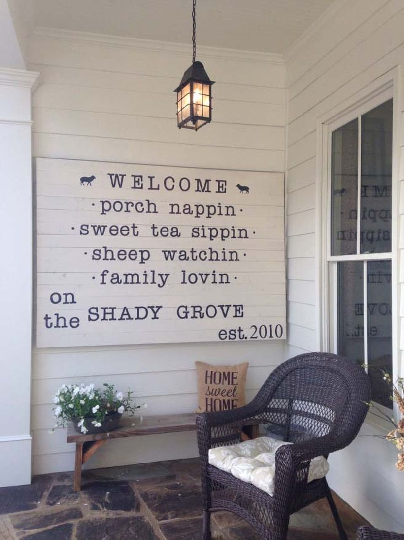 Fun and eccentric porch welcome sign