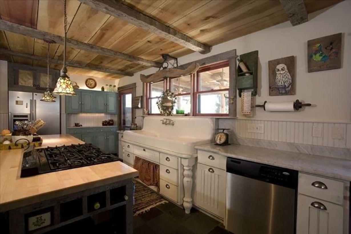 Light-grey-countertop-and-long-classic-sink
