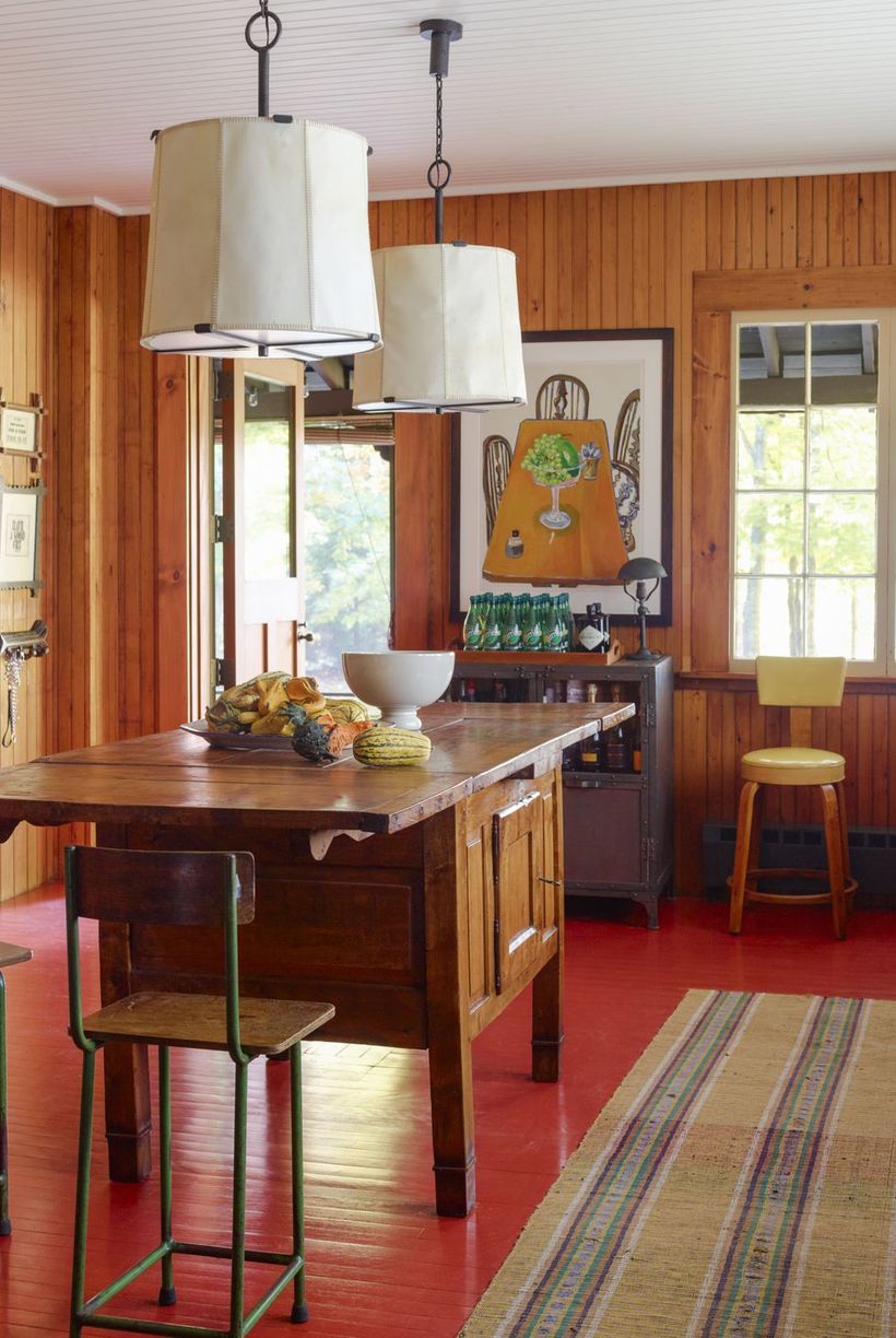 Unique-chair-wooden-table-kitchen-and-unique-chandelier-can-be-used-to-decorate-your-kitchen-to-create-a-bohemian-atmosphere