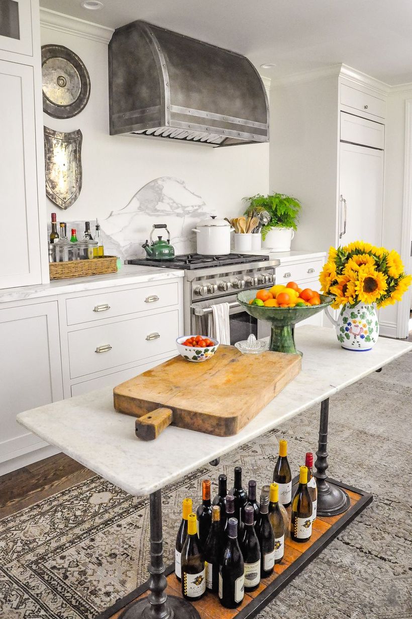 Unique-small-kitchen-island-to-store-a-few-bottles-to-make-your-kitchen-bohemian-style