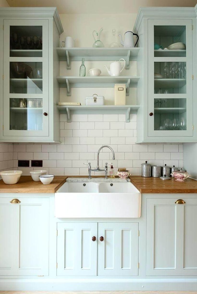 White-kitchen-with-natural-wooden-countertop