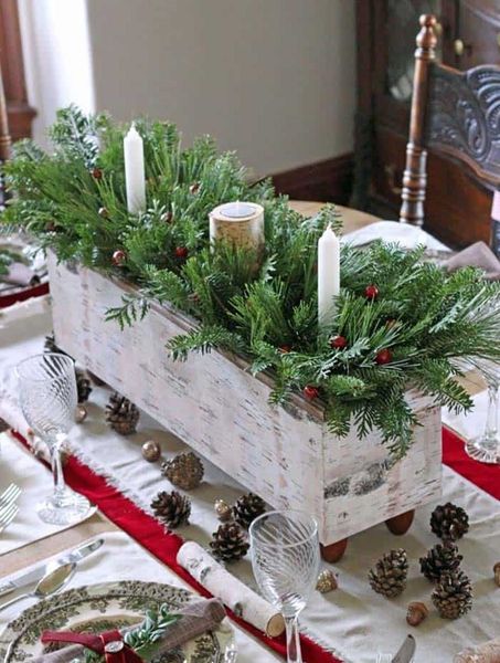 A-plaid-tablecloth-sets-the-scene-for-this-rustic-table-decor.-2