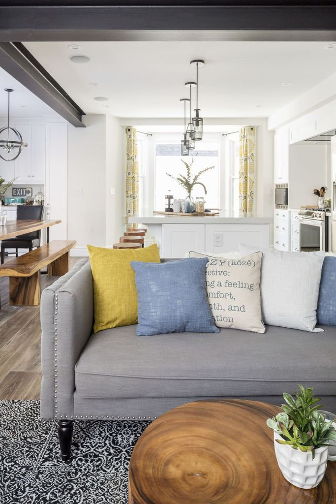 Modern white living room design