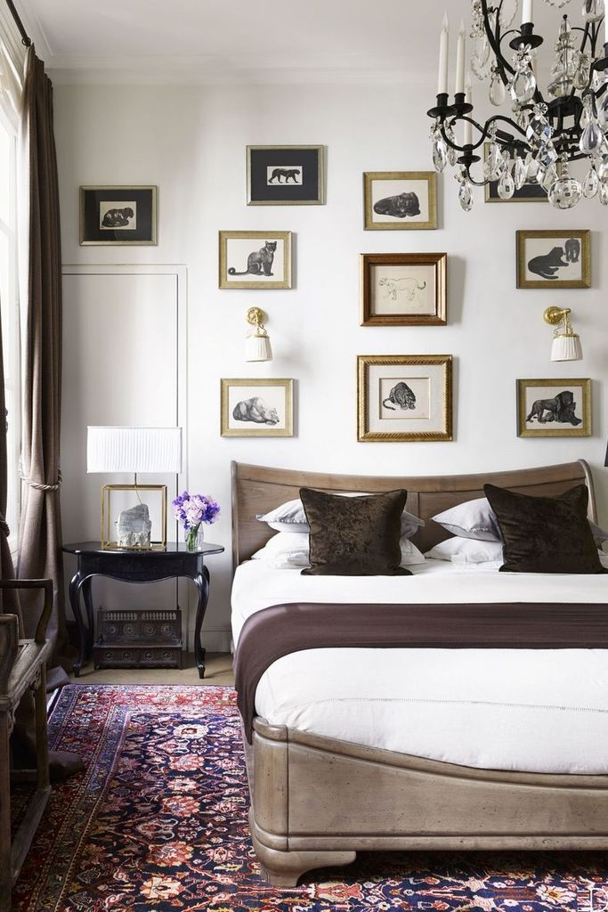 Rustic bedroom design with wall decorations