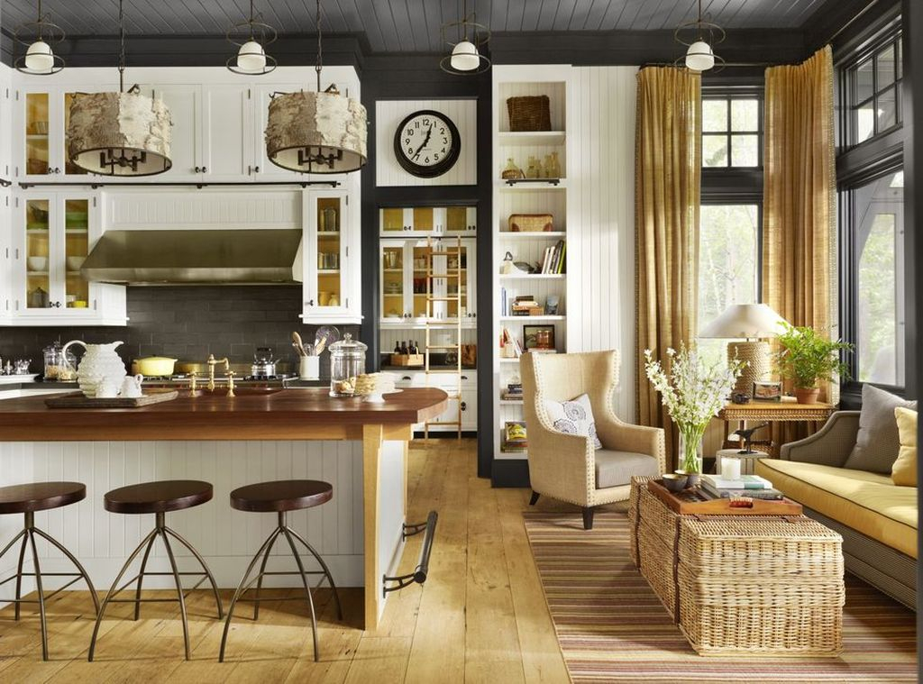 Rustic kitchen design with handcrafted and woven accents