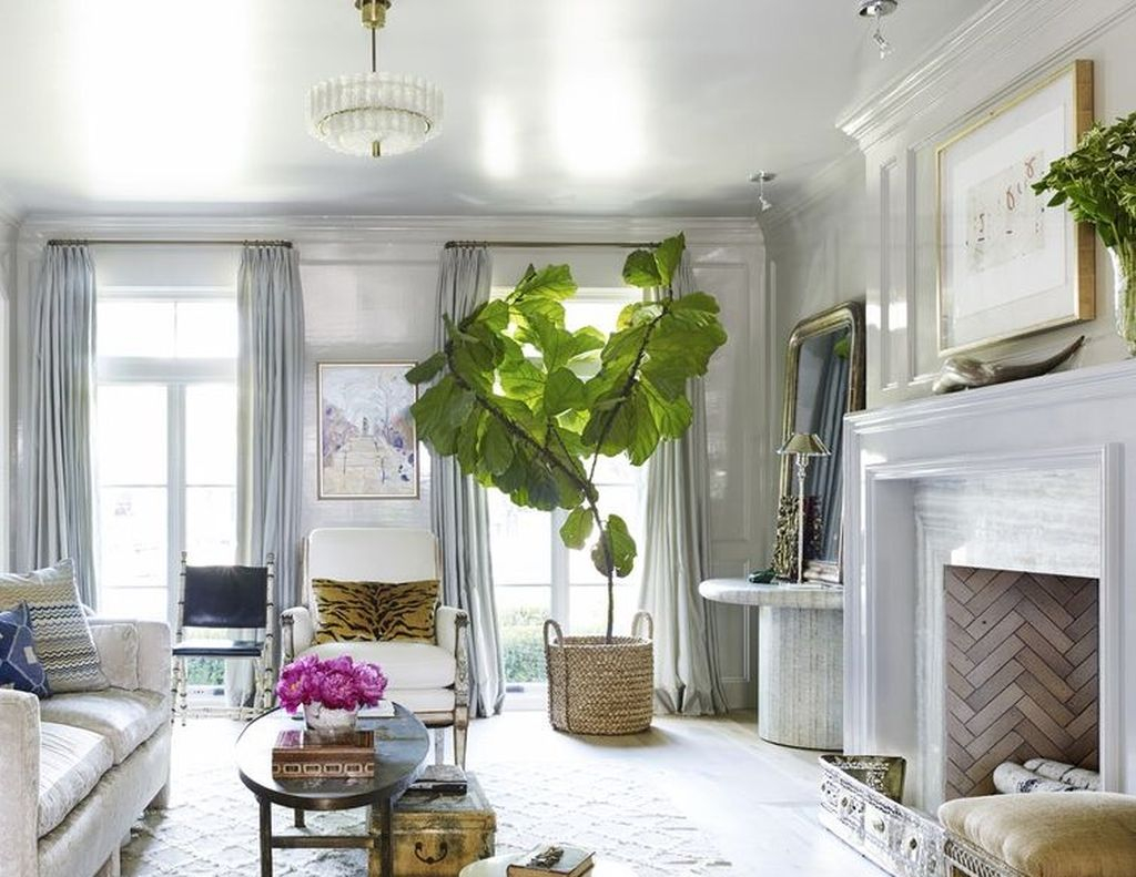 White living room with greenery to perfect your living room