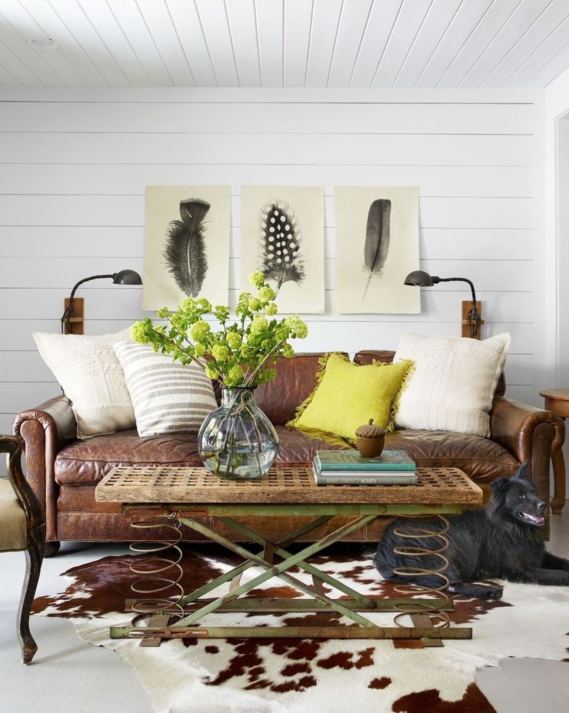 White and tellow cushion with diy wooden table