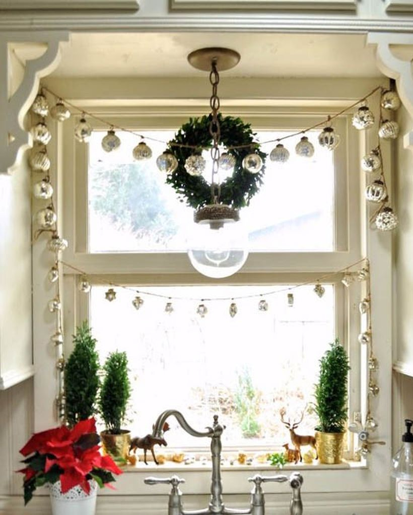 White string ornament for beautiful window