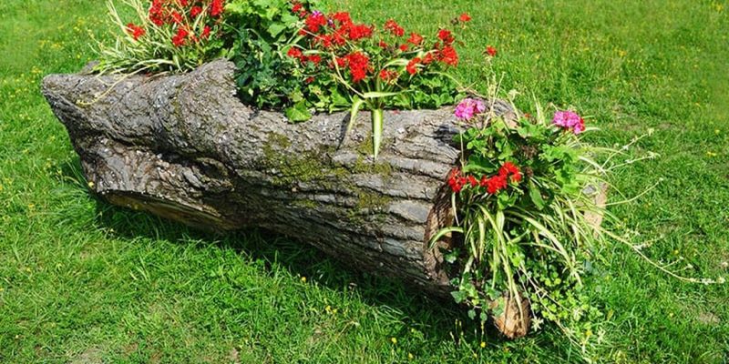 Wood-flower-bed
