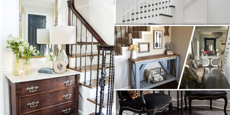 20 seating designs for small foyer with stairs 5