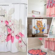 Colourful fall shower curtains for kids bathroom 5