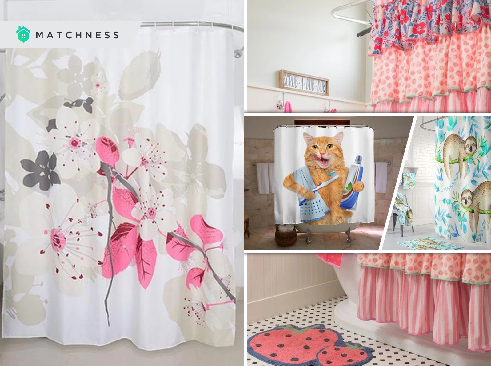 Details about   Kids Shower Curtain Cute Autumn Garden Daisies Print for Bathroom