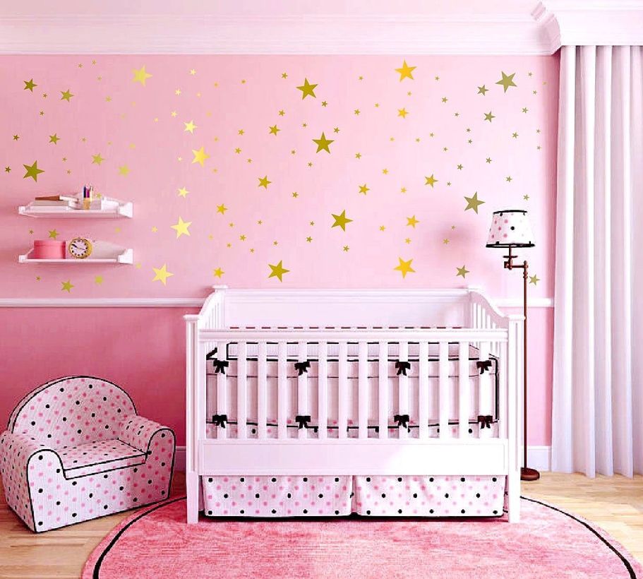G173-set-of-175-assorted-star-metallic-gold-wall-decals-stars-wall-decor-star-wall-decals