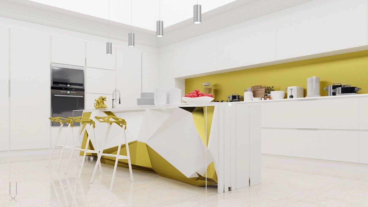 Like-bread-and-butter-white-and-yellow-accent-kitchens-work-in-tasty-harmony.