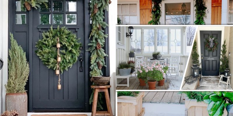 28 cozy winter outdoor decorations porch ideas2