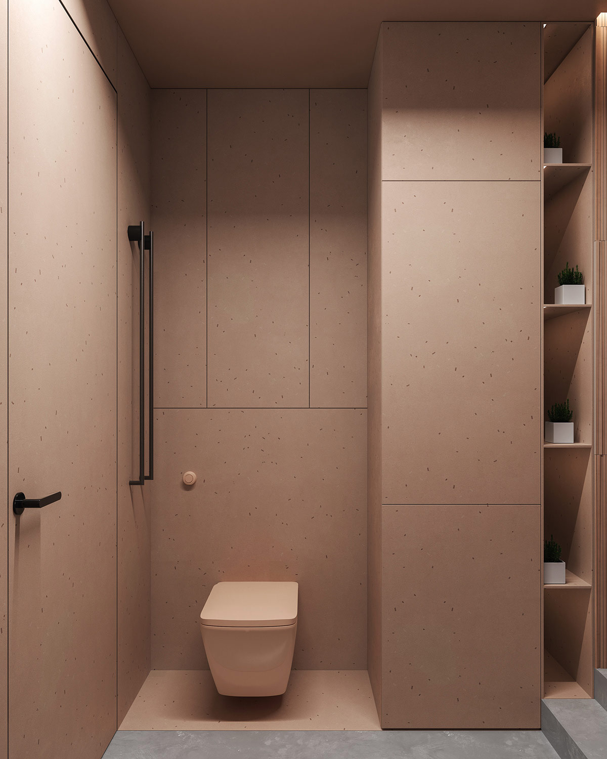 Mind-blowing beige apartment interior that brings certain warmth to a modern room scheme 5