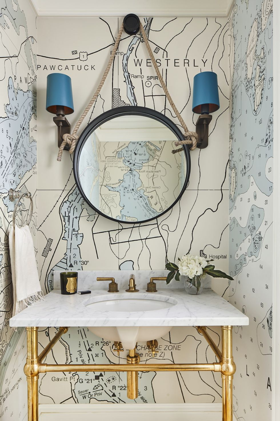 Worldly wallpaper Vitalizing Half Bathroom Ideas That Refreshing Your Half Space In A Right Way