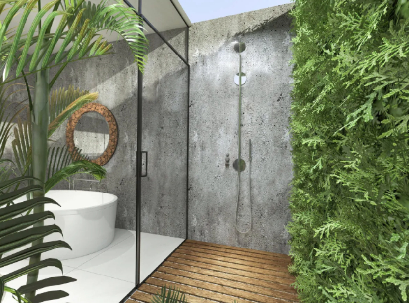A biophilic bathroom