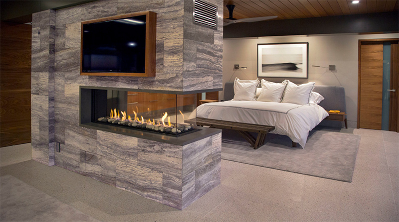 In huge marble finished wall