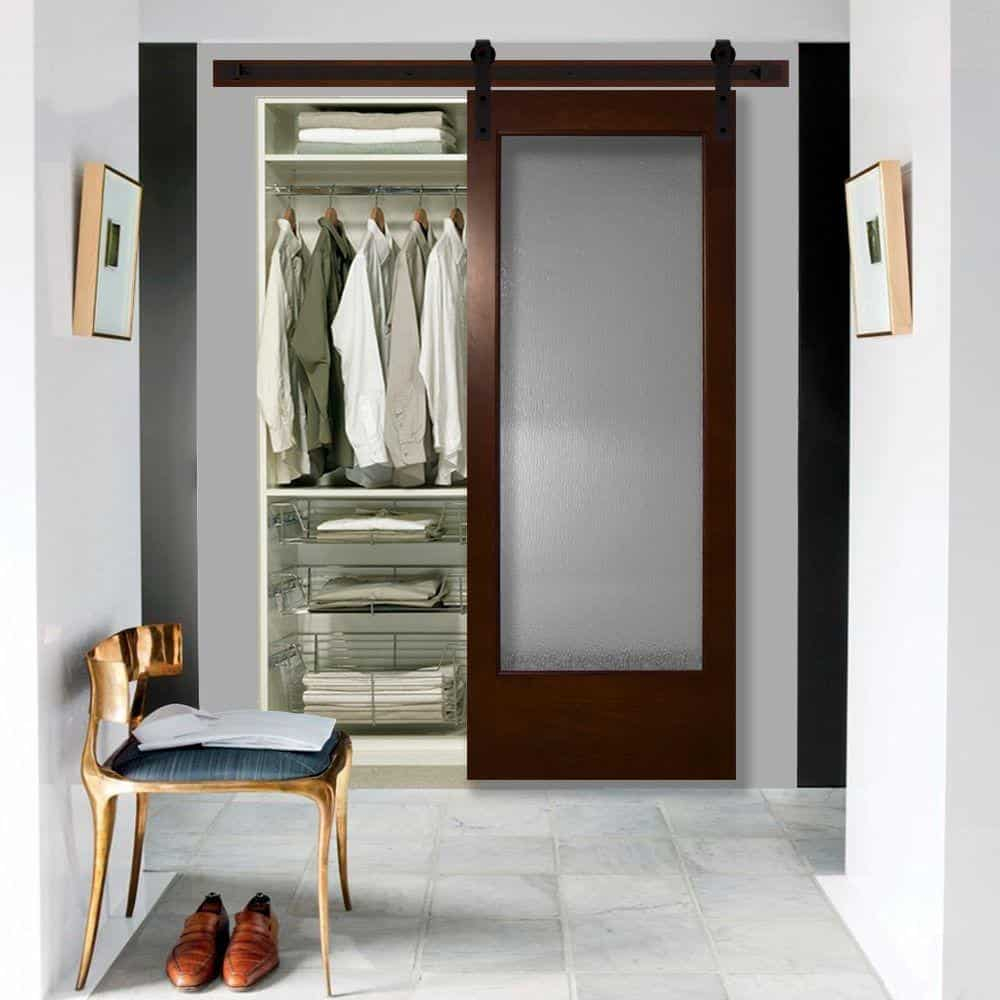 Barn doors Splashing Rain Glass Design To Show A Charming Rainfall For Home Interior Ideas