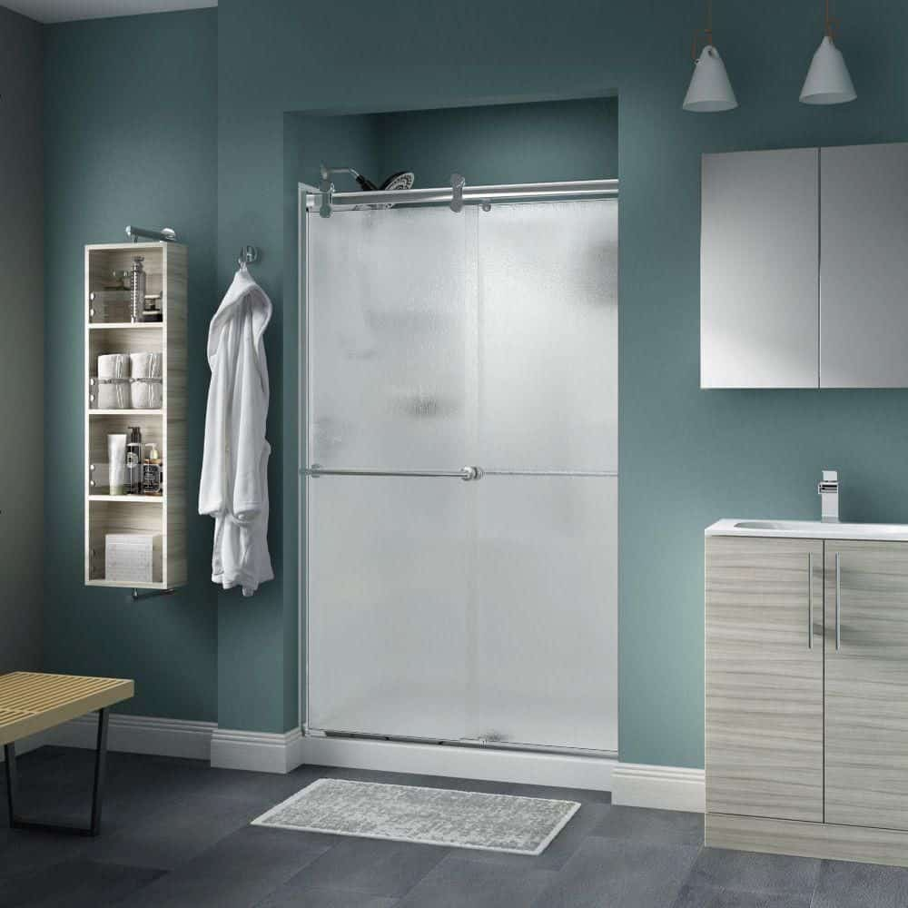 Powder room privacy Splashing Rain Glass Design To Show A Charming Rainfall For Home Interior Ideas