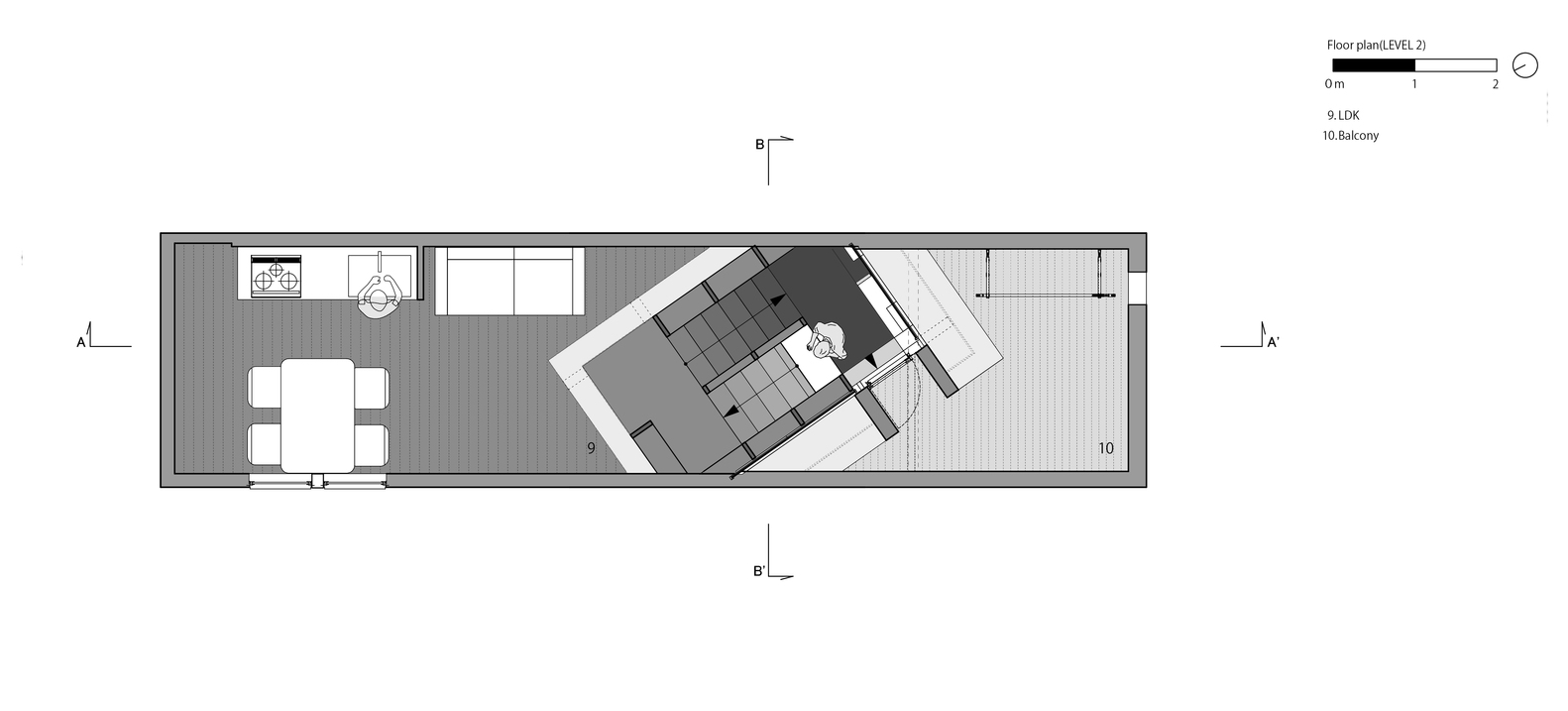 House_in_tezukayama_plan03_1f_level2_eng