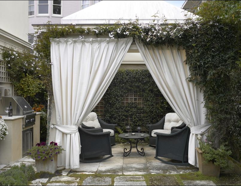 Outdoor gazebo drapes ideas design home ideas outdoor cabana curtains